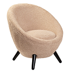 Кресло розовое с обивка из искусственного каракуля Iconic Creation варинант исполнения - 1 | Loft Concept в Костроме