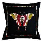 Подушка декоративная бабочка цветной узор Ikat Pattern варинант исполнения - 1 | Loft Concept в Костроме