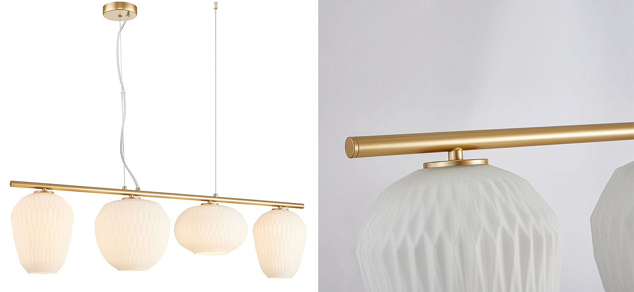 Люстра Foscarini c Белыми Плафонами Люстра Foscarini c Белыми Плафонами - Loft-Concept в Костроме