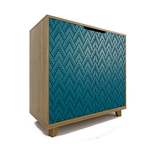 Комод бирюзовый орнамент треугольники Brian