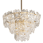 Люстра многоярусная с объемными прозрачными цветами Hanging Flowers варинант исполнения - 1 | Loft Concept в Костроме