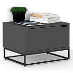 Тумба прикроватная цвета графит с ящиками Strict Lines варинант исполнения - 2 | Loft Concept в Костроме