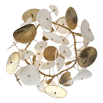 Люстра с белыми и золотистыми цветами Dahlia Flowers Lamp варинант исполнения - 4 | Loft Concept в Костроме