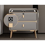 Умная прикроватная тумбочка c зарядкой для телефона Nightstand Smart варинант исполнения - 1 | Loft Concept в Костроме