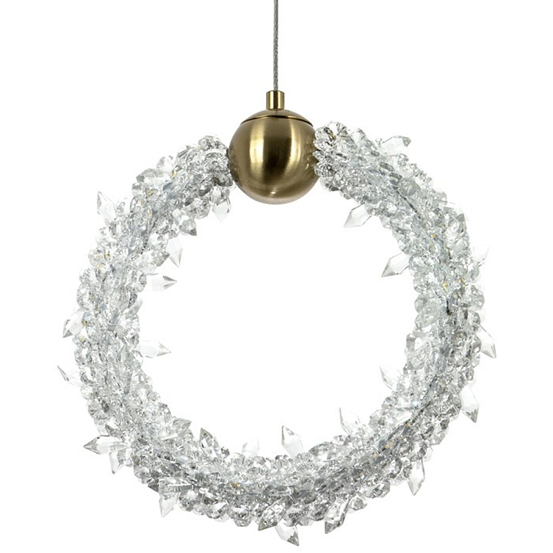 Подвесной светильник кольцо украшенный кристаллами из хрусталя Gilbertine Crystals Ring Hanging Lamp Прозрачный Латунь Подвесной светильник кольцо украшенный кристаллами из хрусталя Gilbertine Crystals Ring Hanging Lamp Прозрачный Латунь в Костроме | Loft Concept