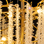 Люстра многоярусная с каркасом из металла и прозрачными подвесками FAIRYTREE Light варинант исполнения - 5 | Loft Concept в Костроме