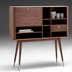 Дизайнерский комод-буфет на высоких ножках с выдвижными ящиками и открытыми полками Joshar варинант исполнения - 1 | Loft Concept в Костроме