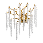 Бра золотого цвета с ветвями и хрустальными подвесками FAIRYTREE Light варинант исполнения - 1 | Loft Concept в Костроме