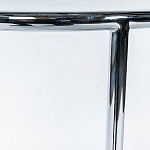 Приставной столик на серебристом основании с столешницей из стекла Noir варинант исполнения - 3 | Loft Concept в Костроме