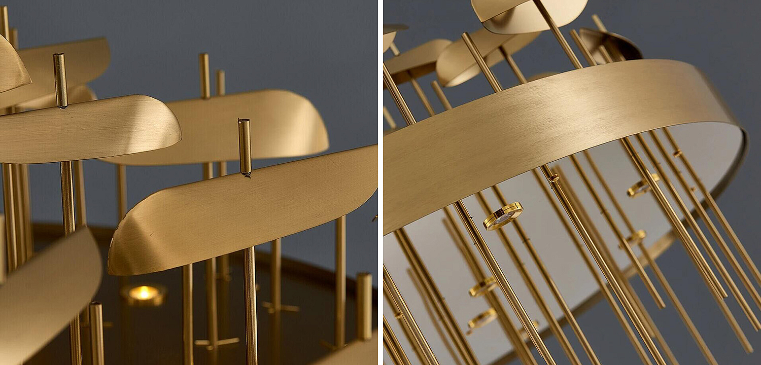 Светодиодная дизайнерская инсталляция ANODINE Perlina Disk Chandelier Светодиодная дизайнерская инсталляция ANODINE Perlina Disk Chandelier - Loft-Concept в Костроме