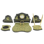 Настольный письменный набор из змеевика из 7-ми элементов Successful Leader варинант исполнения - 1 | Loft Concept в Костроме