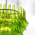 Люстра из семи ярусов зеленого стекла Independence варинант исполнения - 3 | Loft Concept в Костроме