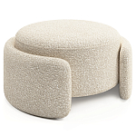 Круглая Оттоманка Alice ткань букле варинант исполнения - 1 | Loft Concept в Костроме