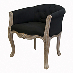 Кресло низкое в стиле прованс Louis French Armchair black flax варинант исполнения - 3 | Loft Concept в Костроме