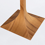 Настольная лампа со скошенным конусовидным абажуром и фигурной ножкой в цвете тик Accord Lighting варинант исполнения - 3 | Loft Concept в Костроме