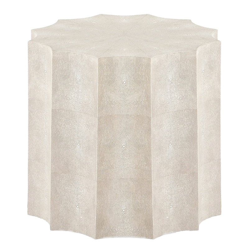 Приставной стол бежевый Stingray Skin Table кожа Бежевый Приставной стол бежевый Stingray Skin Table кожа Бежевый в Костроме | Loft Concept