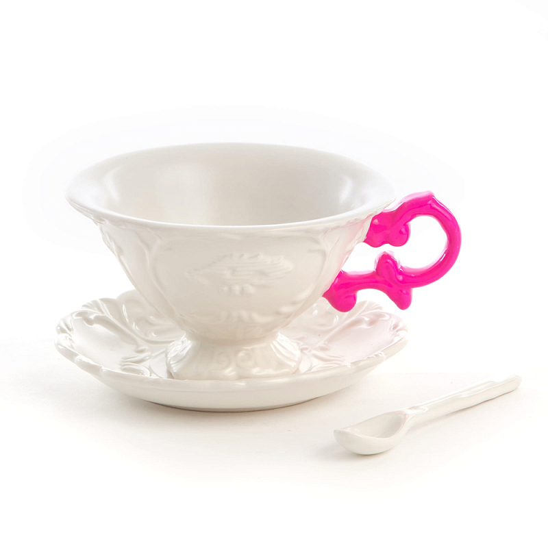 Чайная пара Seletti I-Tea Fuchsia Белый Фуксия Чайная пара Seletti I-Tea Fuchsia Белый Фуксия в Костроме | Loft Concept