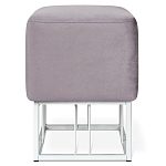 Пуф квадратный фиолетовый велюр на белом металлическом основании Celeste Purple варинант исполнения - 2 | Loft Concept в Костроме