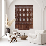 Панно Макраме коричневый цвет  варинант исполнения - 3 | Loft Concept в Костроме