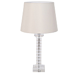 Настольная лампа с кремовым абажуром на фактурном стеклянном основании Source варинант исполнения - 1 | Loft Concept в Костроме