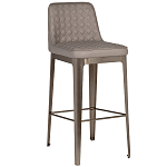 Стул барный светло-серый из экокожи Spectacular High Bar Stool варинант исполнения - 1 | Loft Concept в Костроме