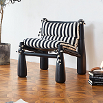 Кресло черно-белое со съемными подушками Celebrity варинант исполнения - 1 | Loft Concept в Костроме