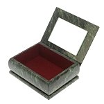 Шкатулка с зеркалом из натурального камня змеевик Stone Casket варинант исполнения - 4 | Loft Concept в Костроме