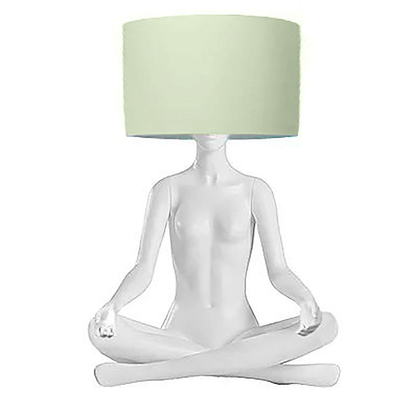 Настольная лампа с абажуром YOGA GIRL Белый Красный Золотой Черный Серебряный Настольная лампа с абажуром YOGA GIRL Белый Красный Золотой Черный Серебряный в Костроме | Loft Concept