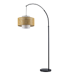 Торшер с декоративным поясом из плетеного бамбука Biuloggicu варинант исполнения - 2 | Loft Concept в Костроме