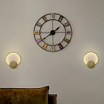 Бра в форме диска из бежевого алебастра Cryptocrystalline Stone варинант исполнения - 3 | Loft Concept в Костроме