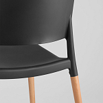 Пластиковый стул на ножках из массива бука Ferret Black 4 шт варинант исполнения - 6 | Loft Concept в Костроме