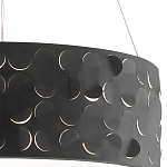 Люстра в форме цилиндра с чёрным фактурным абажуром Round Necklines варинант исполнения - 1 | Loft Concept в Костроме