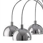 Люстра круглая серебряная с 6-ю плафонами в форме куполов Silver Domes варинант исполнения - 1 | Loft Concept в Костроме