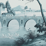 Обои ручная роспись Views of Italy Mare Verde варинант исполнения - 2 | Loft Concept в Костроме