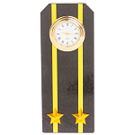 Часы подарочные настольные в виде погона ВМФ из натурального камня Змеевик Military Clock варинант исполнения - 4 | Loft Concept в Костроме