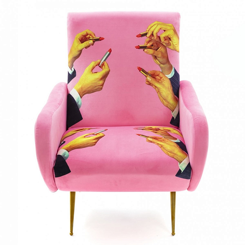 Кресло Seletti Armchair Lipsticks Pink Розовый (Rose) Кресло Seletti Armchair Lipsticks Pink Розовый (Rose) в Костроме | Loft Concept