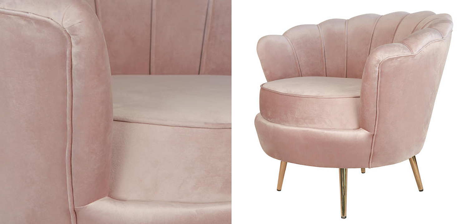 Кресло Розовый велюр Trapezium Pink velvet Кресло Розовый велюр Trapezium Pink velvet - Loft-Concept в Костроме