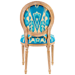 Стул из натурального бука с бирюзово-желтым узором Ikat Pattern бирюзовый варинант исполнения - 2 | Loft Concept в Костроме