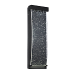 Настенный фонарь уличный прямоугольный черного цвета со стеклом с пузырьками Eurofase варинант исполнения - 2 | Loft Concept в Костроме