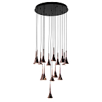 Люстра светодиодная с акриловыми конусообразными плафономи розовое золото Astra 60   варинант исполнения - 2 | Loft Concept в Костроме