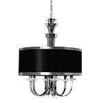 Люстра подвесная круглая с черным абажуром и чашей крепления в форме многогранника Natural Concepts варинант исполнения - 1 | Loft Concept в Костроме