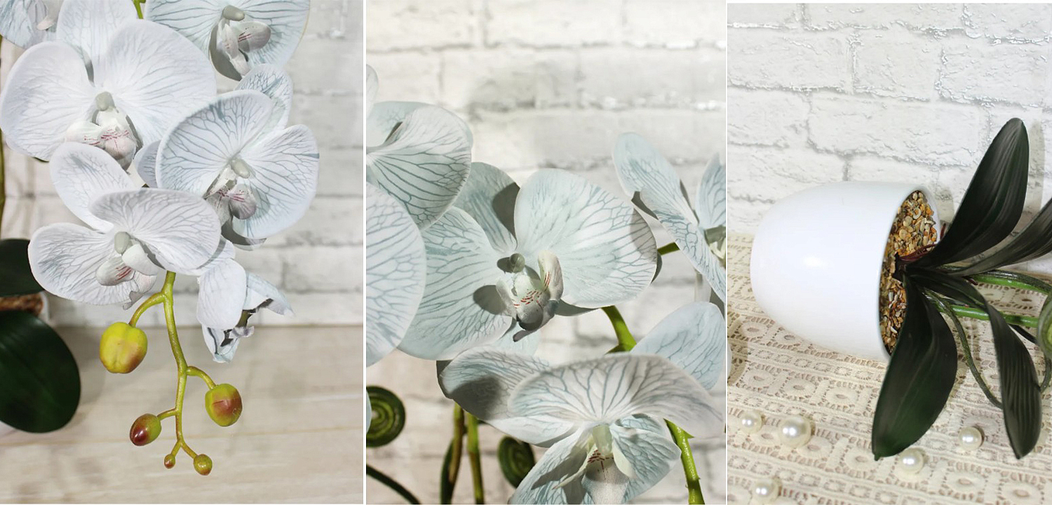 Декоративный искусственный цветок Orchid gray Декоративный искусственный цветок Orchid gray - Loft-Concept в Костроме