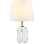 Настольная лампа с абажуром и основанием из хрусталя Manlio Crystal Lampshade Table Lamp варинант исполнения - 1 | Loft Concept в Костроме