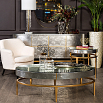 Столик журнальный серебристый с круглой столешницей Showing Refinement варинант исполнения - 3 | Loft Concept в Костроме