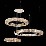 Люстра из 3-х колец с мозаичным хрустальным оформлением Sparks of Crystal варинант исполнения - 1 | Loft Concept в Костроме