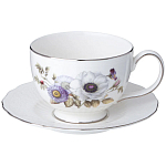 Чайный сервиз из фарфора с рисунком цветов на 6 персон 14 предметов Garden Whisper Porcelain Set  варинант исполнения - 2 | Loft Concept в Костроме