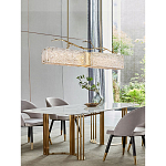 Люстра прямоугольная из фактурного стекла Chandelier Beam варинант исполнения - 4 | Loft Concept в Костроме