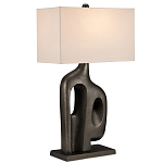 Настольная лампа с прямоугольным тканевым абажуром на фигурном каркасе Brutilist  варинант исполнения - 2 | Loft Concept в Костроме