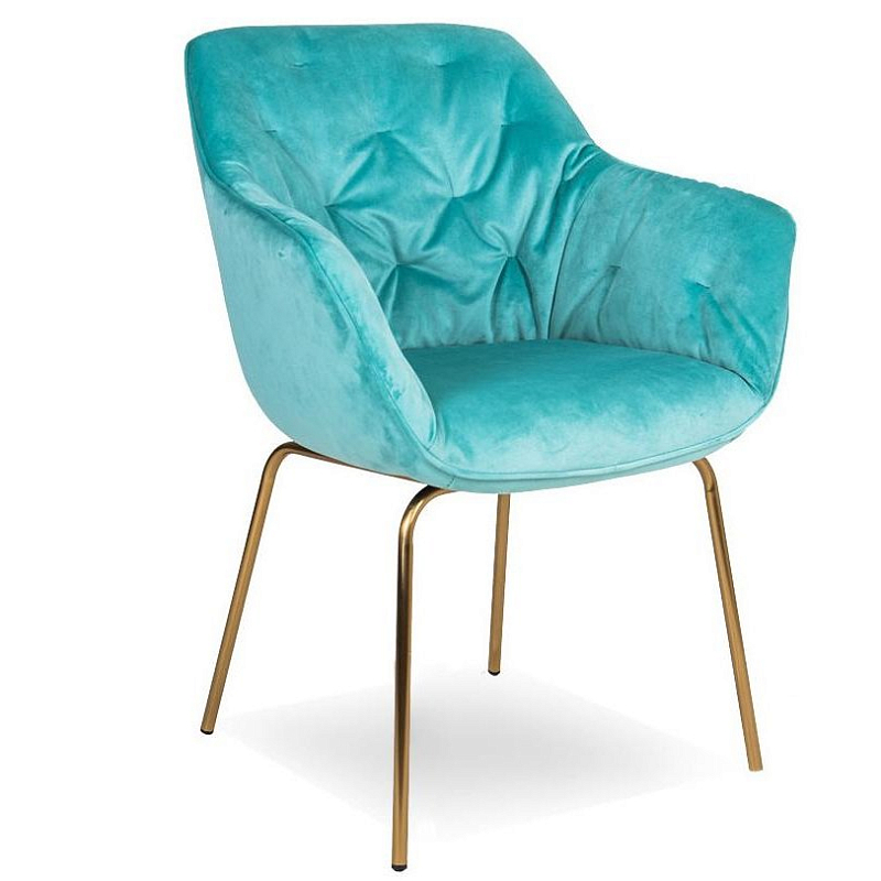 Стул Gentle Turquoise Бирюзовый Золотой Стул Gentle Turquoise Бирюзовый Золотой в Костроме | Loft Concept