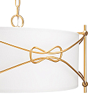 Люстра в форме цилиндра с белым тканевым абажуром Simple Knot варинант исполнения - 2 | Loft Concept в Костроме